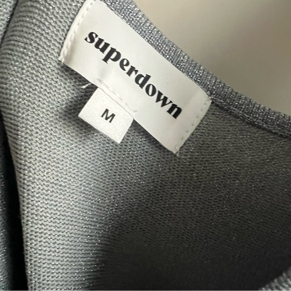 superdown
samantha wide leg jumpsuit, Slate Metallic Blue, New with Tags - Picture 6 of 6